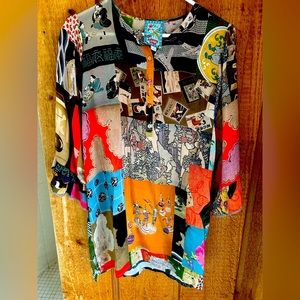 Johnny Was tunic with button detail, XS